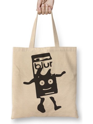 Baskı Dükkanı Blur Bez Çanta Uzun Saplı