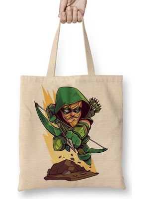 Baskı Dükkanı Arqueiro Bez Çanta Uzun Saplı