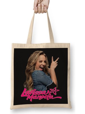 Baskı Dükkanı Larissa Manoela Bez Çanta Uzun Saplı