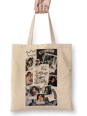 Baskı Dükkanı Riverdale Jughead Jones Bez Çanta Uzun Saplı