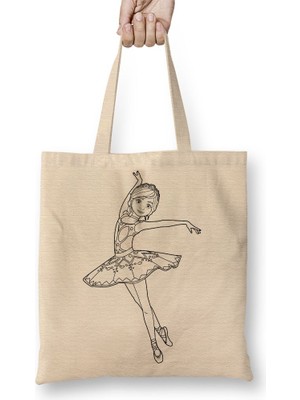 Baskı Dükkanı Balarin Bez Çanta Uzun Saplı