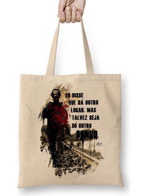 Baskı Dükkanı Rick Grimes The Walking Dead Bez Çanta Uzun Saplı