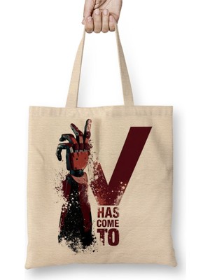 Baskı Dükkanı V Has Come To Bez Çanta Uzun Saplı