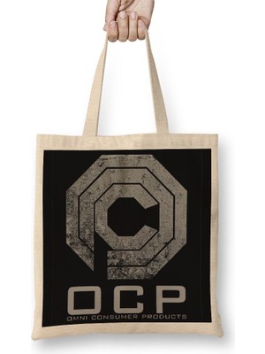 Baskı Dükkanı Robocop Ocp Bez Çanta Uzun Saplı