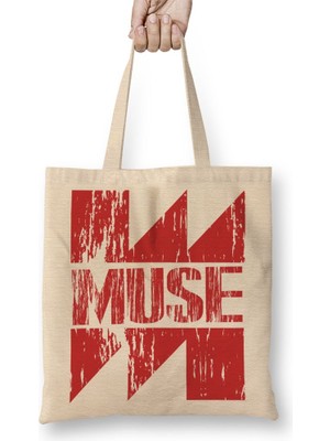 Baskı Dükkanı Muse Bez Çanta Uzun Saplı