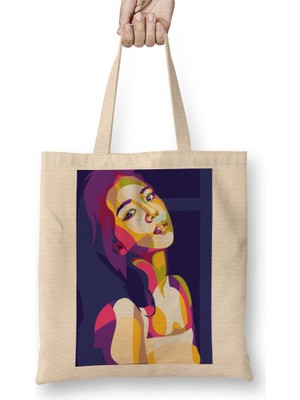 Baskı Dükkanı Jiso Blackpink Bez Çanta Uzun Saplı