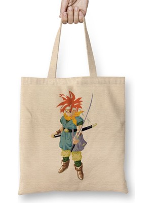 Baskı Dükkanı Chrono - Chrono Trigger Bez Çanta Uzun Saplı