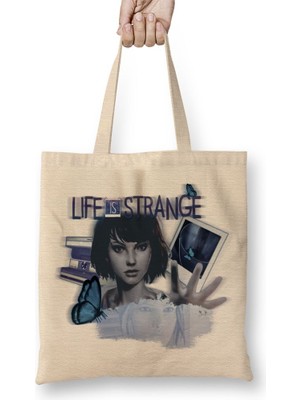Baskı Dükkanı Life Is Strange Time Bez Çanta Uzun Saplı
