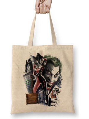 Baskı Dükkanı Arlequina Coringa Bez Çanta Uzun Saplı