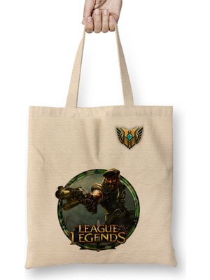 Baskı Dükkanı Gangplank Lol League Of Legends Bez Çanta Uzun Saplı