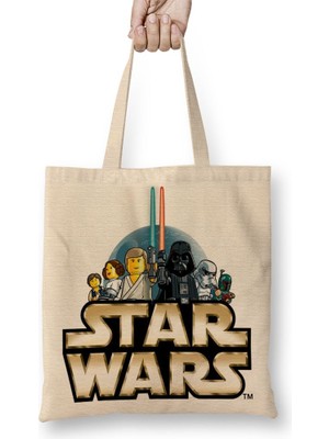 Baskı Dükkanı Star Wars 4 Bez Çanta Uzun Saplı