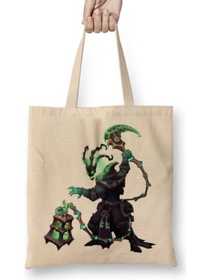 Baskı Dükkanı Thresh 03 Bez Çanta Uzun Saplı