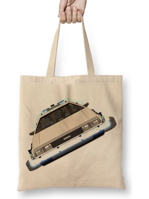Baskı Dükkanı Cj Back To The Future Bez Çanta Uzun Saplı
