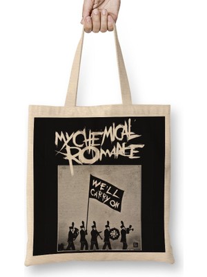 Baskı Dükkanı My Chemical Romance Bez Çanta Uzun Saplı