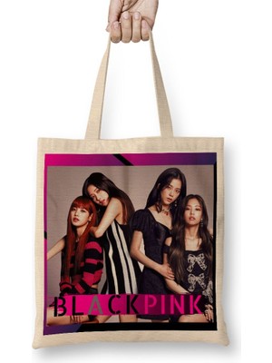 Baskı Dükkanı Kill This Love Blackpink Bez Çanta Uzun Saplı