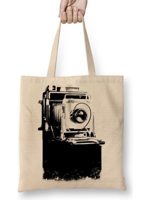 Baskı Dükkanı Photoınk Foto Fotograf Bez Çanta Uzun Saplı