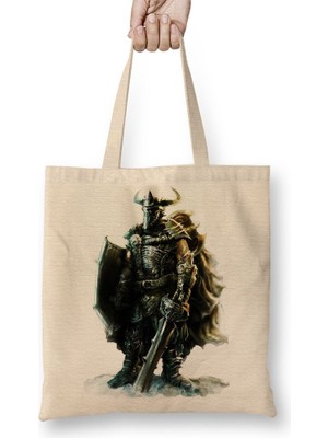 Baskı Dükkanı Viking 2 Bez Çanta Uzun Saplı