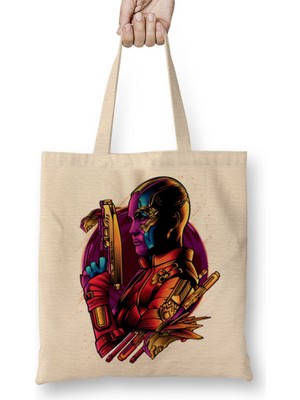 Baskı Dükkanı Avengers Nebula Bez Çanta Uzun Saplı