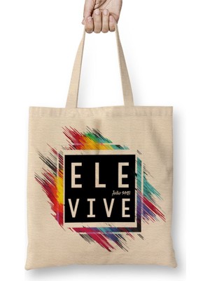 Baskı Dükkanı Ele Vive Bez Çanta Uzun Saplı