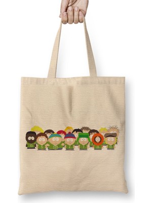 Baskı Dükkanı South Park Eric Cartman 016 Bez Çanta Uzun Saplı