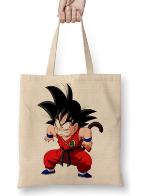 Baskı Dükkanı Goku Confuso Bez Çanta Uzun Saplı