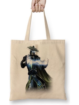 Baskı Dükkanı Mortal Kombat Bez Çanta Uzun Saplı