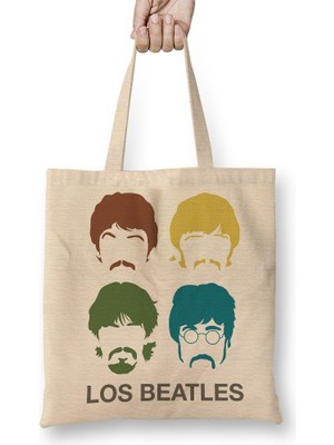 Baskı Dükkanı The Beatles Los Beatles Bez Çanta Uzun Saplı