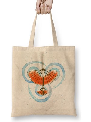 Baskı Dükkanı Planador Aereo Bez Çanta Uzun Saplı