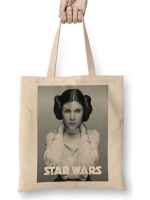 Baskı Dükkanı Leia Bez Çanta Uzun Saplı