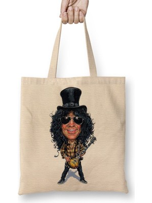 Baskı Dükkanı Slash 01 Bez Çanta Uzun Saplı