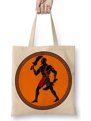 Baskı Dükkanı Kratos The Legend Bez Çanta Uzun Saplı