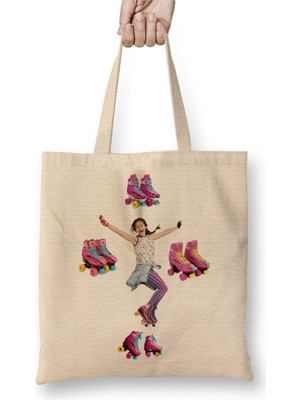 Baskı Dükkanı Soy Luna Bez Çanta Uzun Saplı