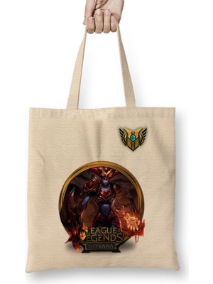 Baskı Dükkanı Shyvanna Lol League Of Legends Bez Çanta Uzun Saplı