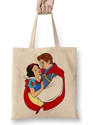 Baskı Dükkanı Branca De Neve 3 Bez Çanta Uzun Saplı