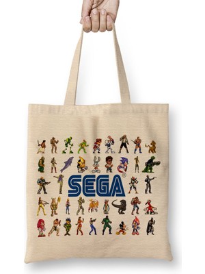 Baskı Dükkanı Sega Mega Driver Bez Çanta Uzun Saplı