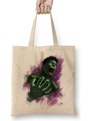 Baskı Dükkanı Hulk Bez Çanta Uzun Saplı