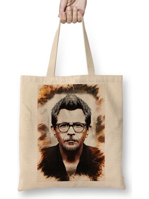 Baskı Dükkanı Gary Oldman Bez Çanta Uzun Saplı