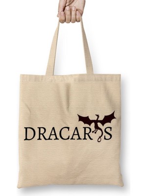 Baskı Dükkanı Dracarys Bez Çanta Uzun Saplı