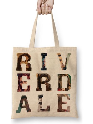 Baskı Dükkanı Riverdale Letter Portraits Bez Çanta Uzun Saplı