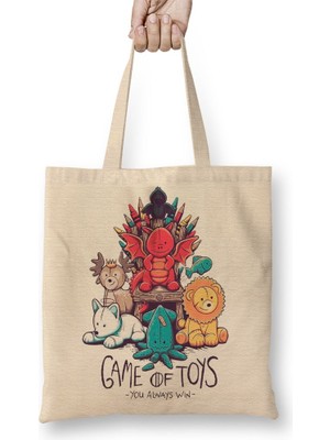 Baskı Dükkanı Game Of Toys Bez Çanta Uzun Saplı