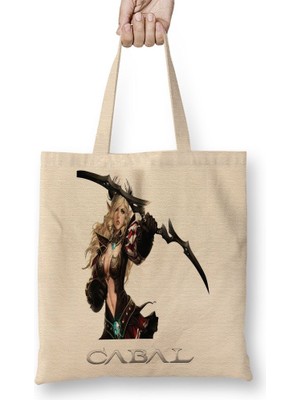 Baskı Dükkanı Cabal Online Bez Çanta Uzun Saplı