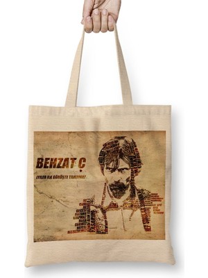 Baskı Dükkanı Behzat Ç Iyilier Ilk Görüşte Bi Insan Tanınmaz Bez Çanta Uzun Saplı