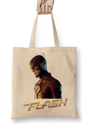 Baskı Dükkanı The Flash Modelo 7 Bez Çanta Uzun Saplı