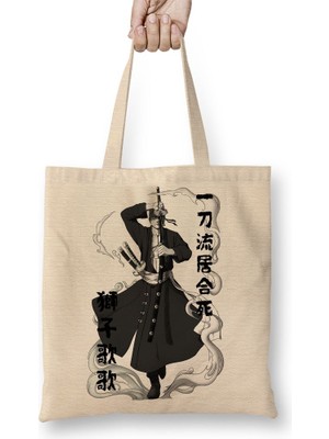 Baskı Dükkanı Roronoa Zoro One Piece Bez Çanta Uzun Saplı