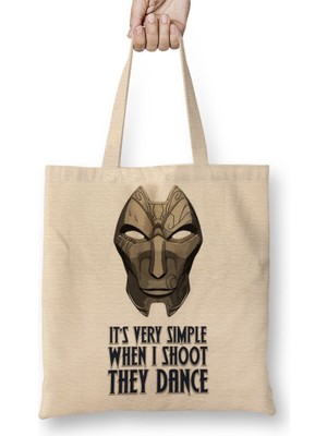 Baskı Dükkanı Ivar The Boneless Vikings Bez Çanta Uzun Saplı