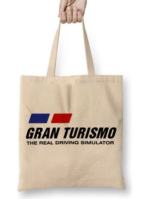 Baskı Dükkanı Gran Turismo Bez Çanta Uzun Saplı