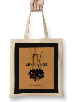 Baskı Dükkanı Lemonade Beyonce Bez Çanta Uzun Saplı