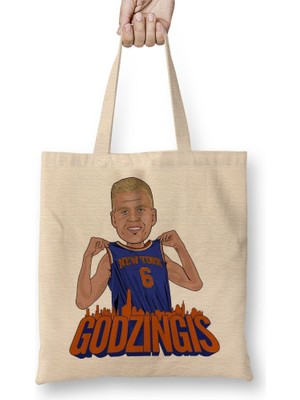 Baskı Dükkanı Godzingis Bez Çanta Uzun Saplı