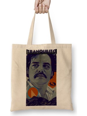 Baskı Dükkanı Tranquilito Bez Çanta Uzun Saplı