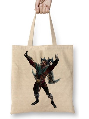 Baskı Dükkanı Draven Bez Çanta Uzun Saplı